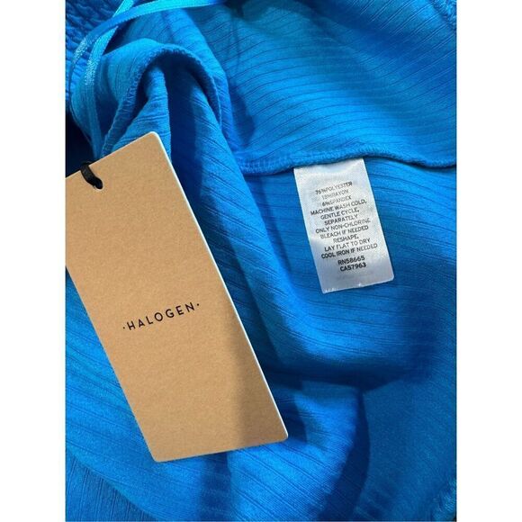 Halogen Cap Sleeve Sweetheart‎ Neck Top Blue size 1 - Picture 4 of 4